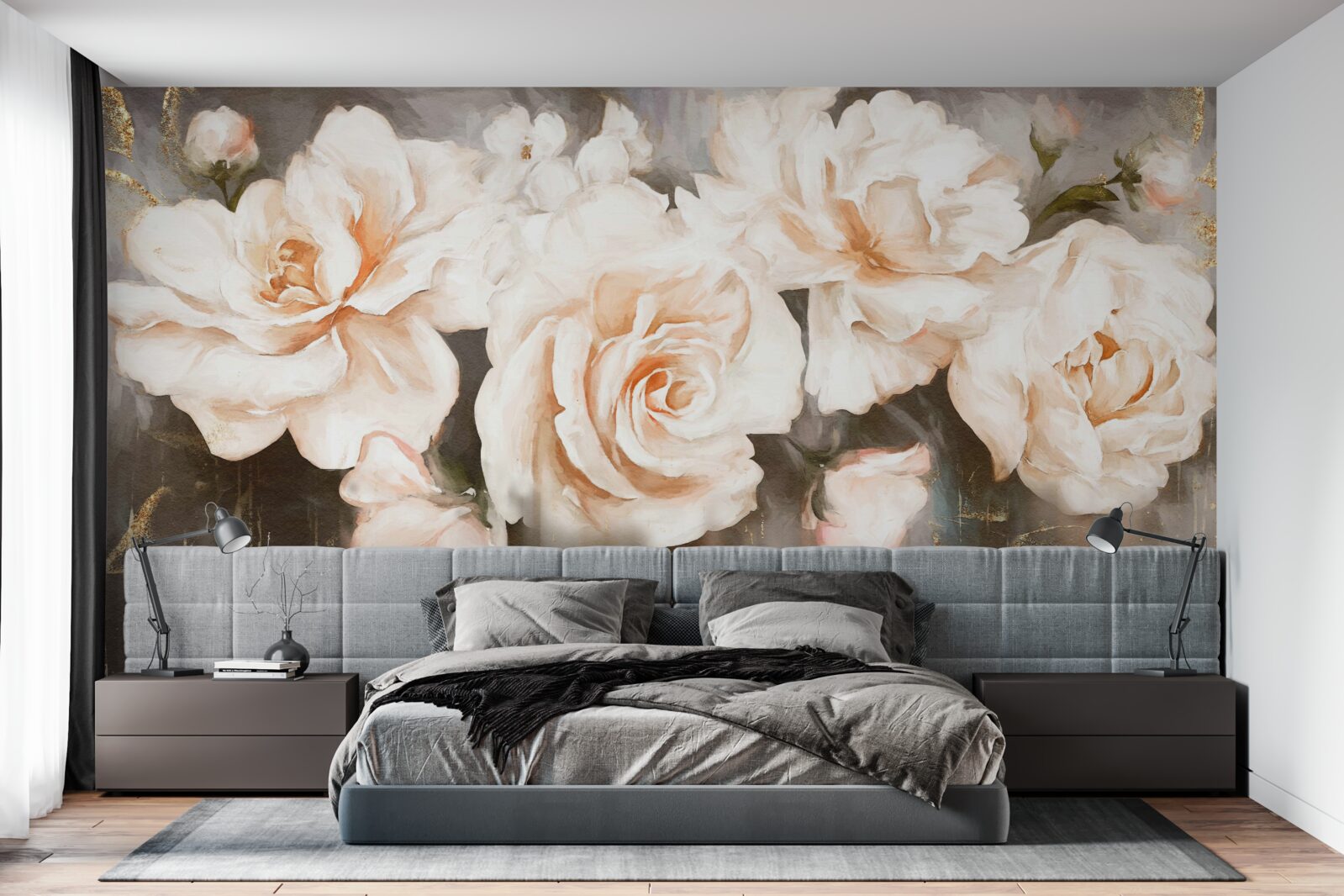 Fototapeta ruže majú luxusný krémový odtieň