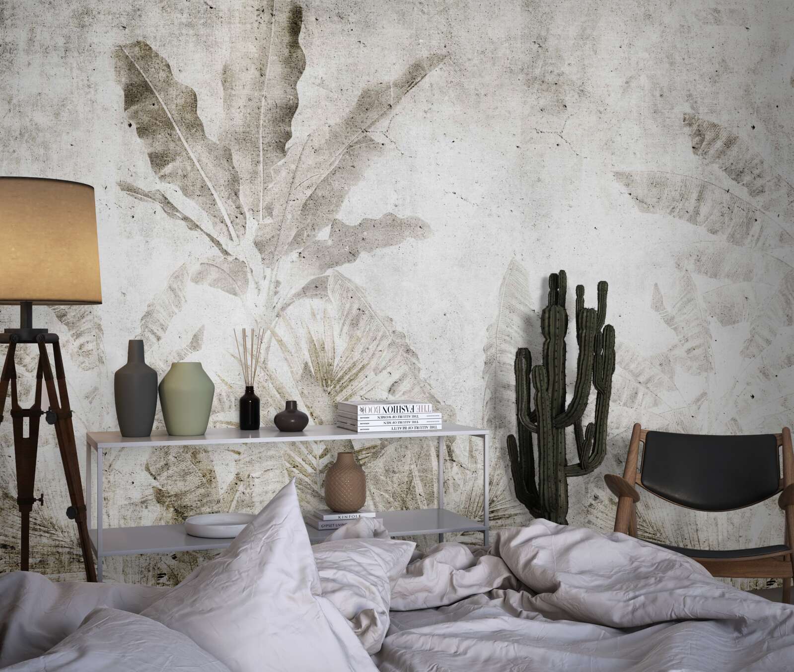 Fototapeta hmla pokrýva listy tropických stromov