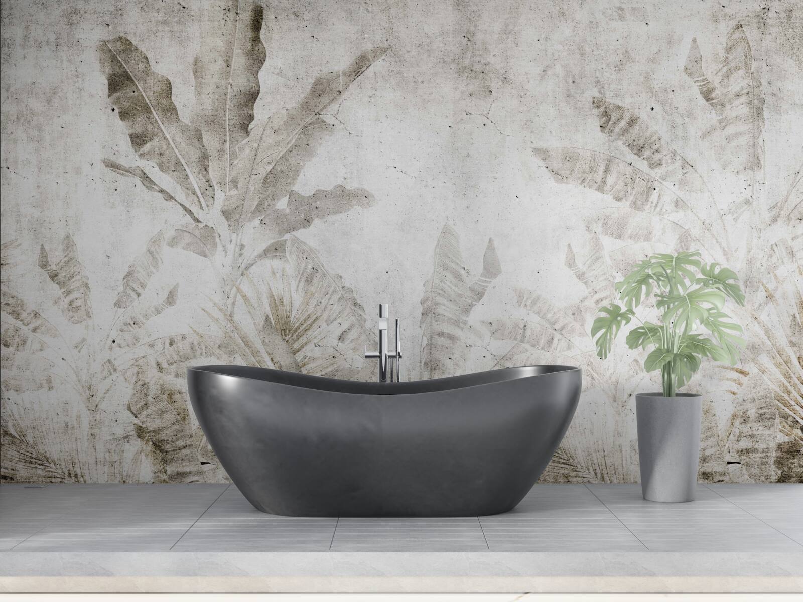 Fototapeta hmla pokrýva listy tropických stromov