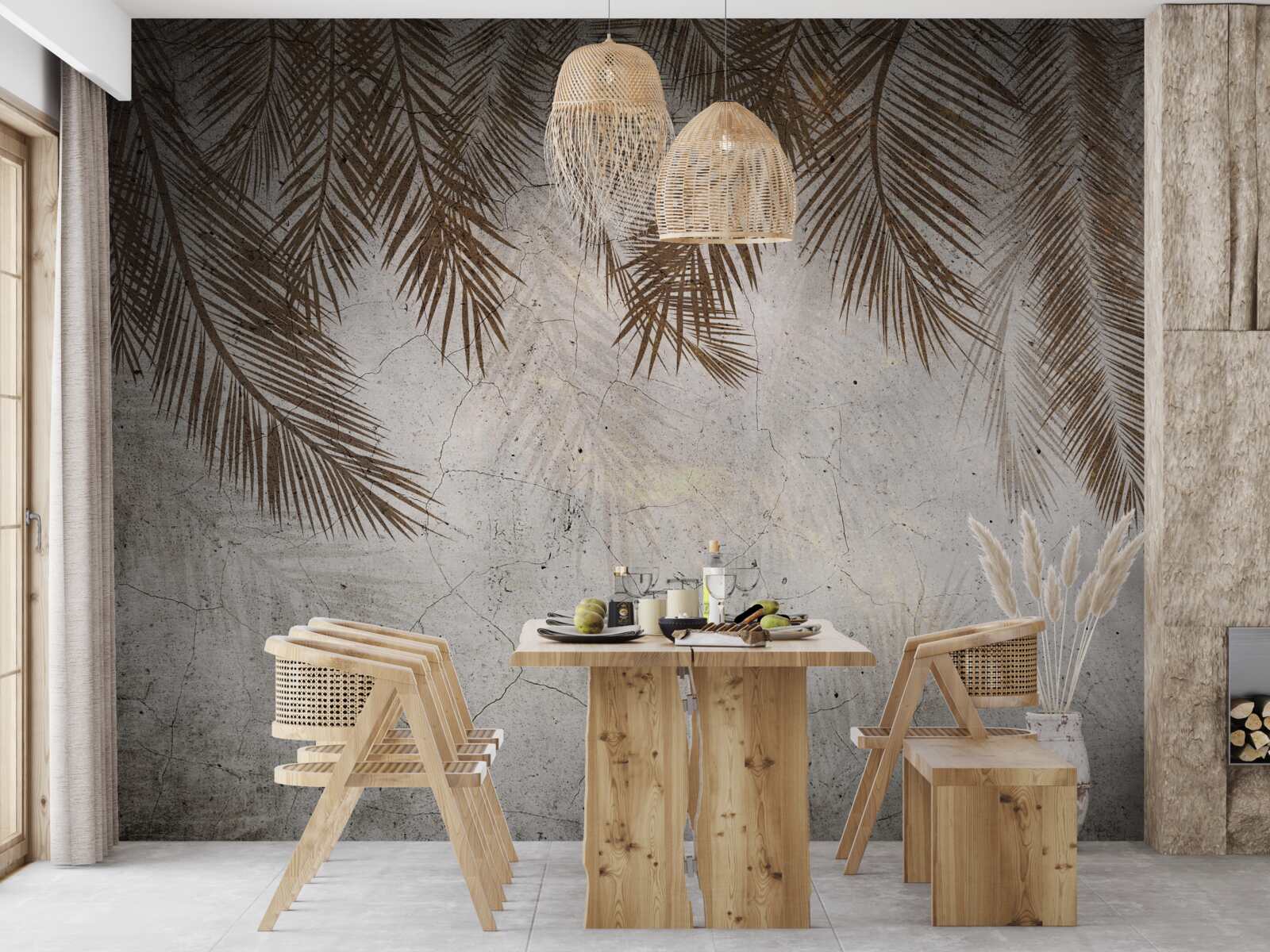 Fototapeta listy zlatého papradia visia