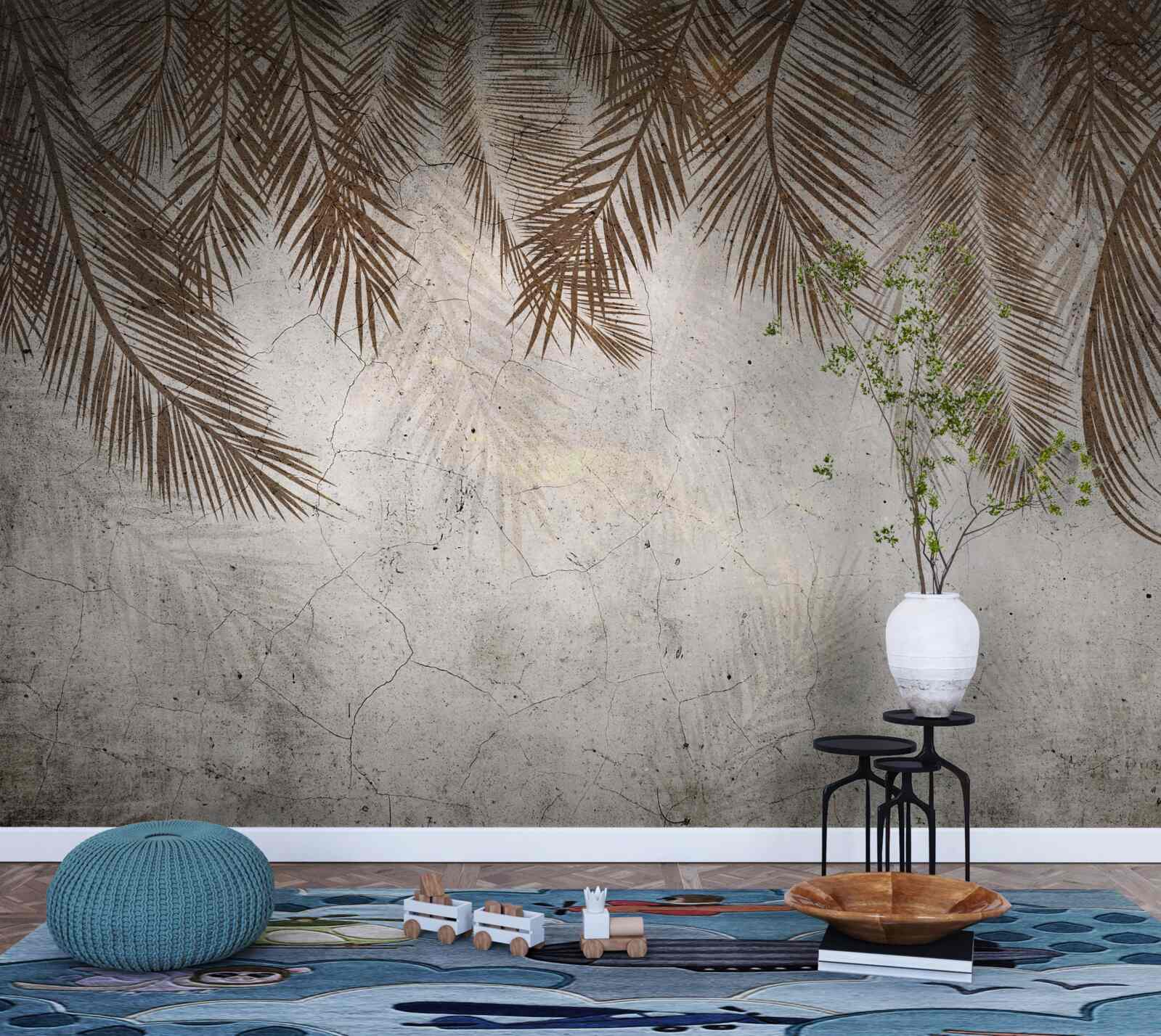 Fototapeta listy zlatého papradia visia