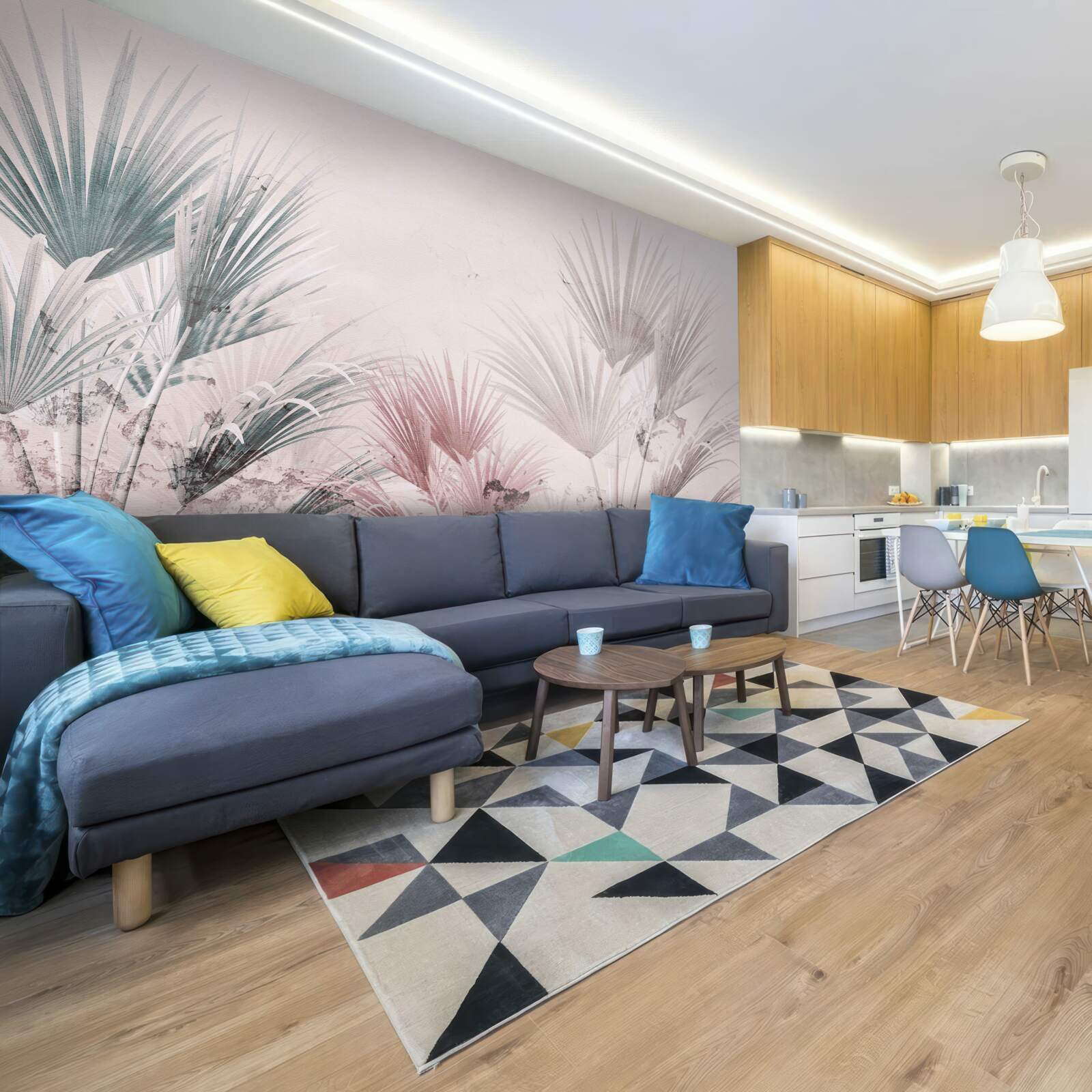 Fototapeta viacfarebné tropické paprade