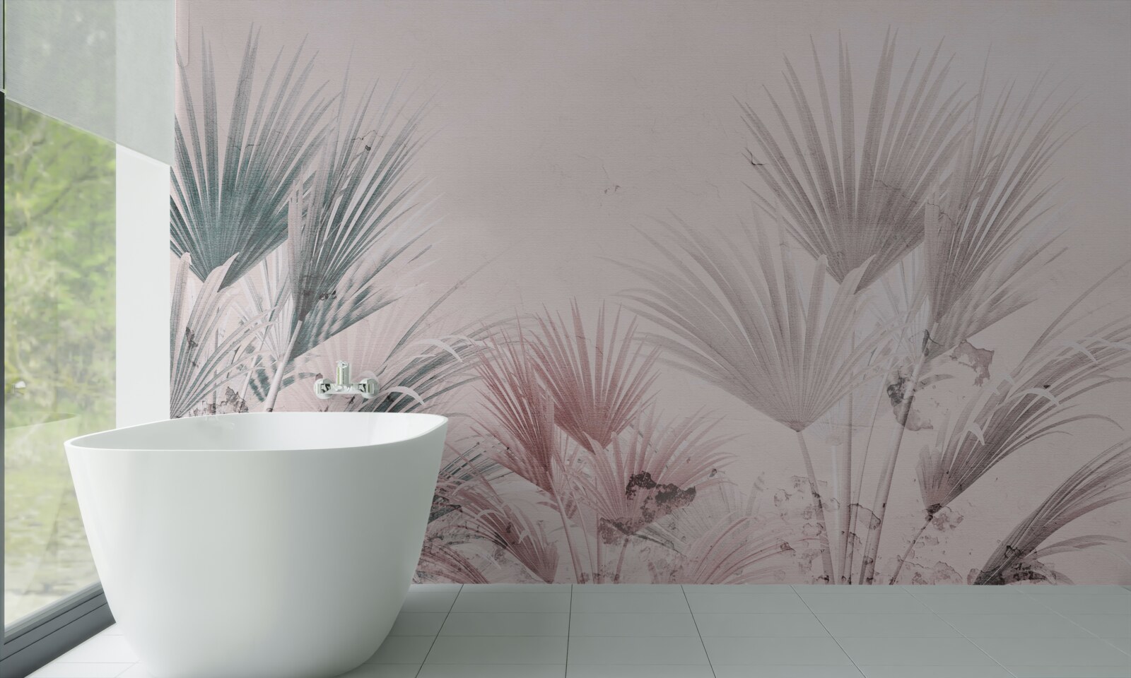 Fototapeta viacfarebné tropické paprade