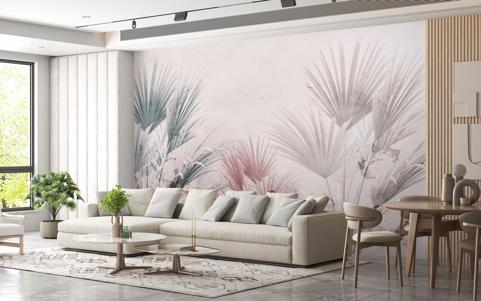 Fototapeta viacfarebné tropické paprade