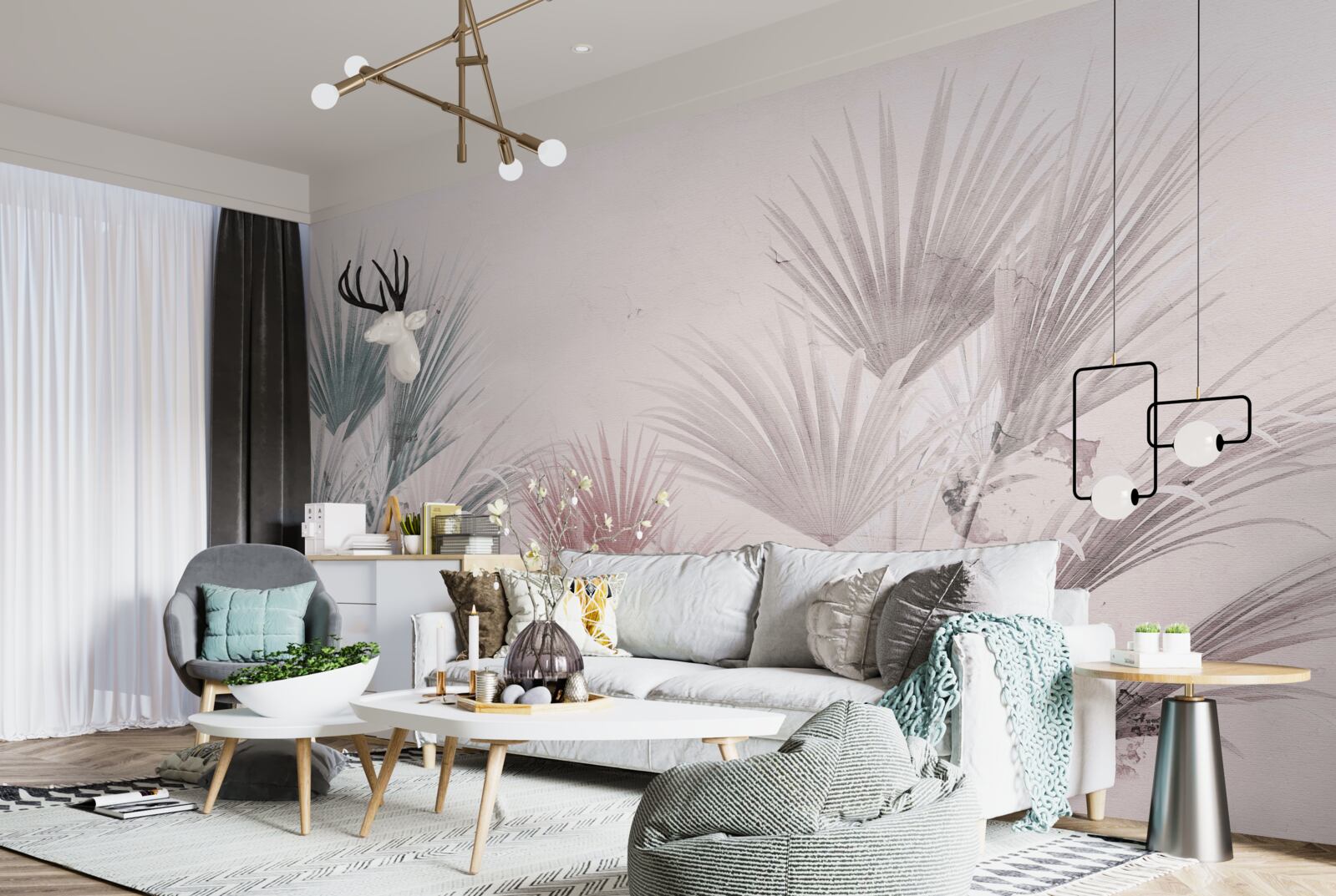 Fototapeta viacfarebné tropické paprade