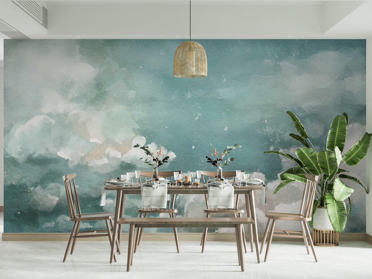 Fototapeta mraky nad pokojnou vodnou hladinou