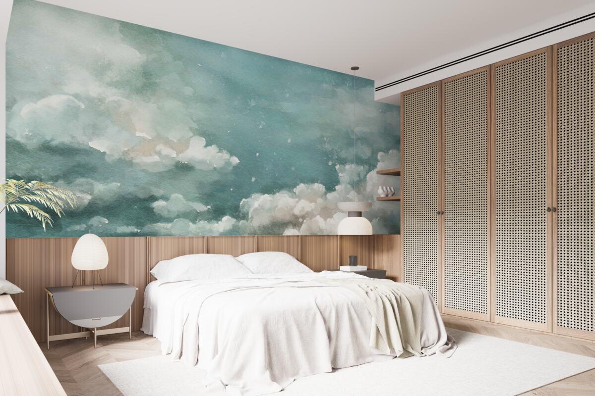 Fototapeta mraky nad pokojnou vodnou hladinou