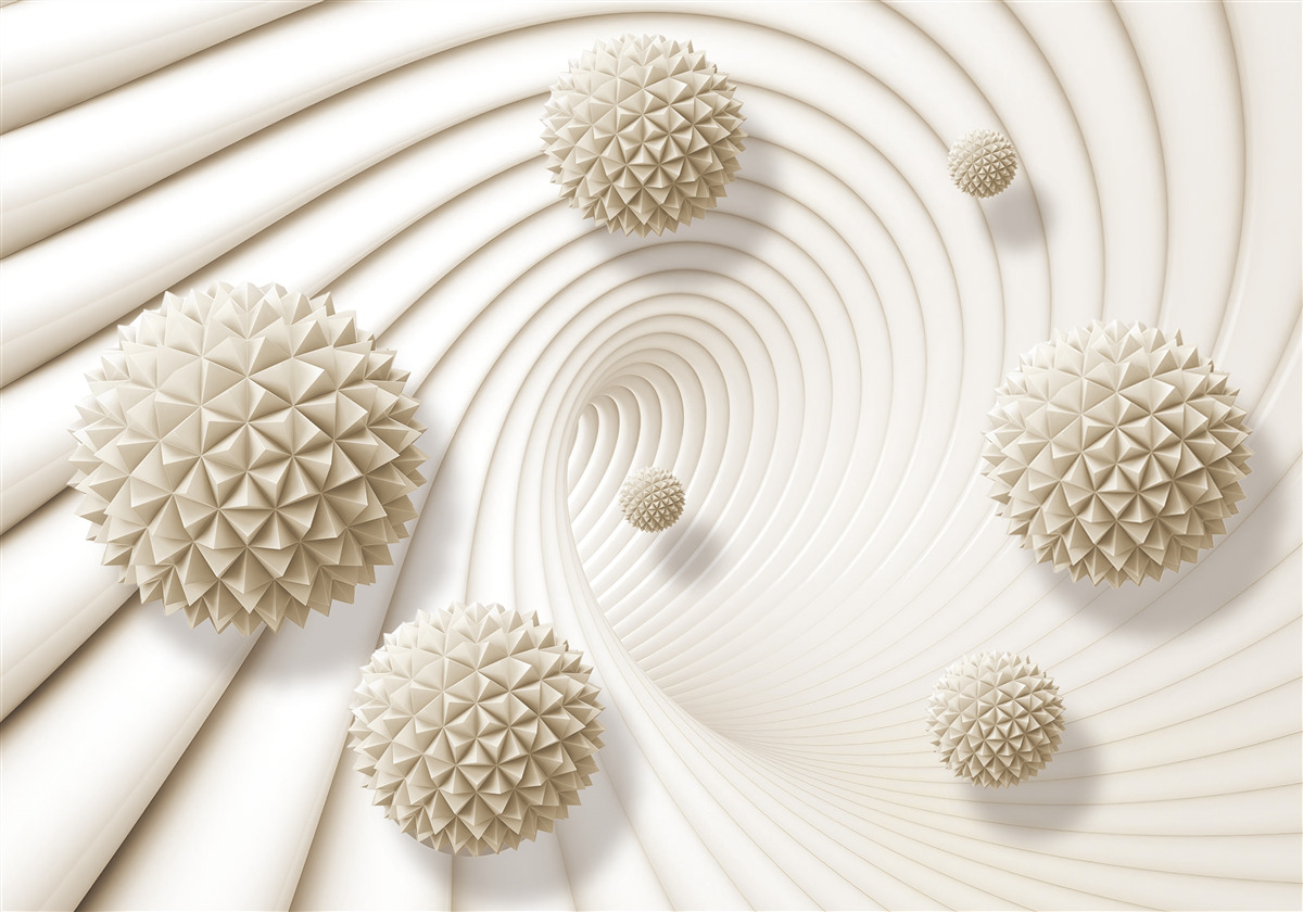 Fototapeta svetlé guľôčky v tvare lúčov vo vortexe