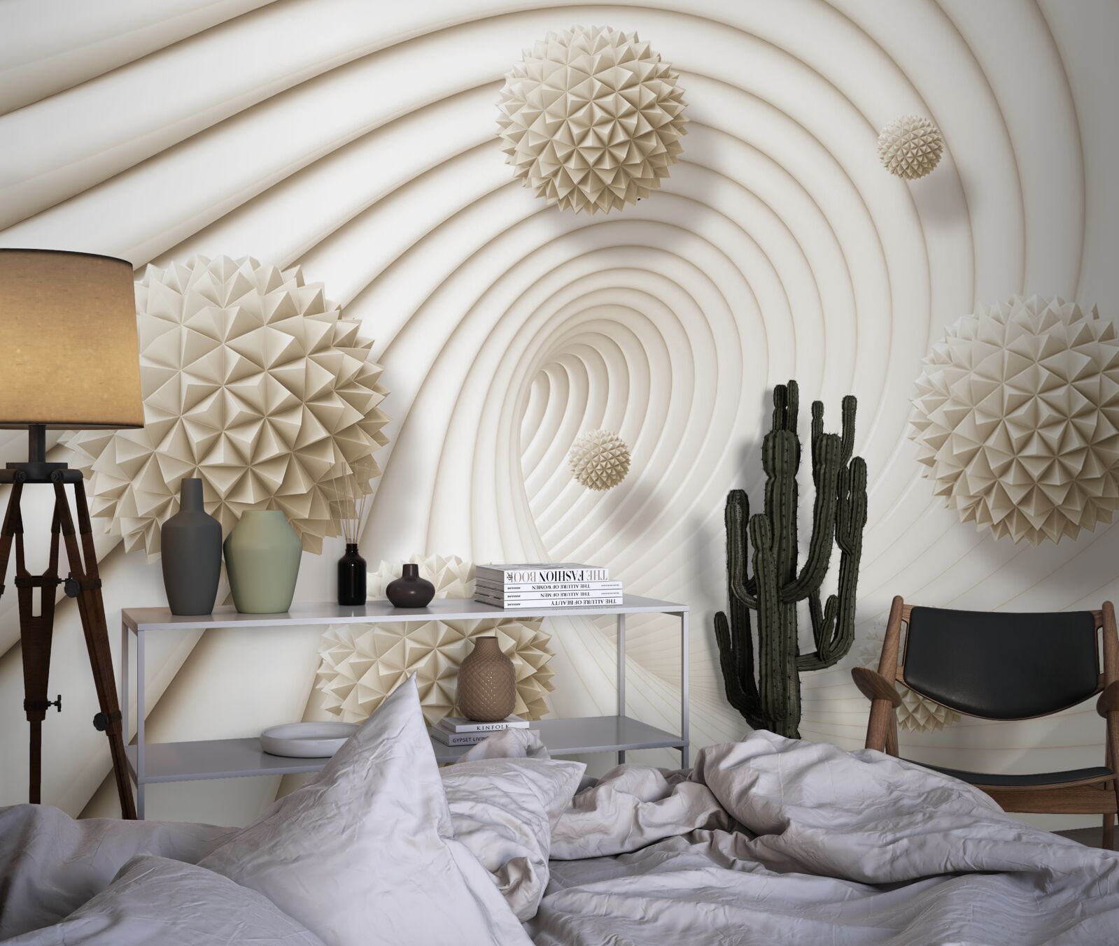 Fototapeta svetlé guľôčky v tvare lúčov vo vortexe