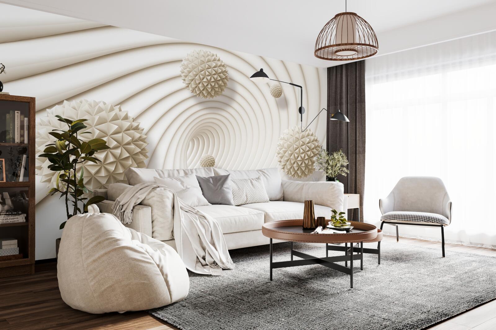 Fototapeta svetlé guľôčky v tvare lúčov vo vortexe