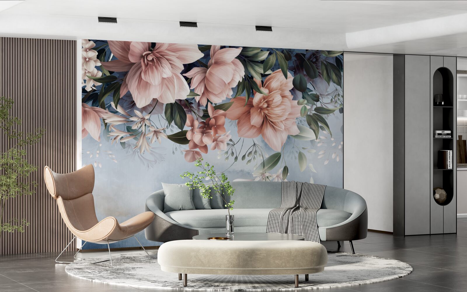 Fototapeta konáre kvetov padajú na vodnú hladinu