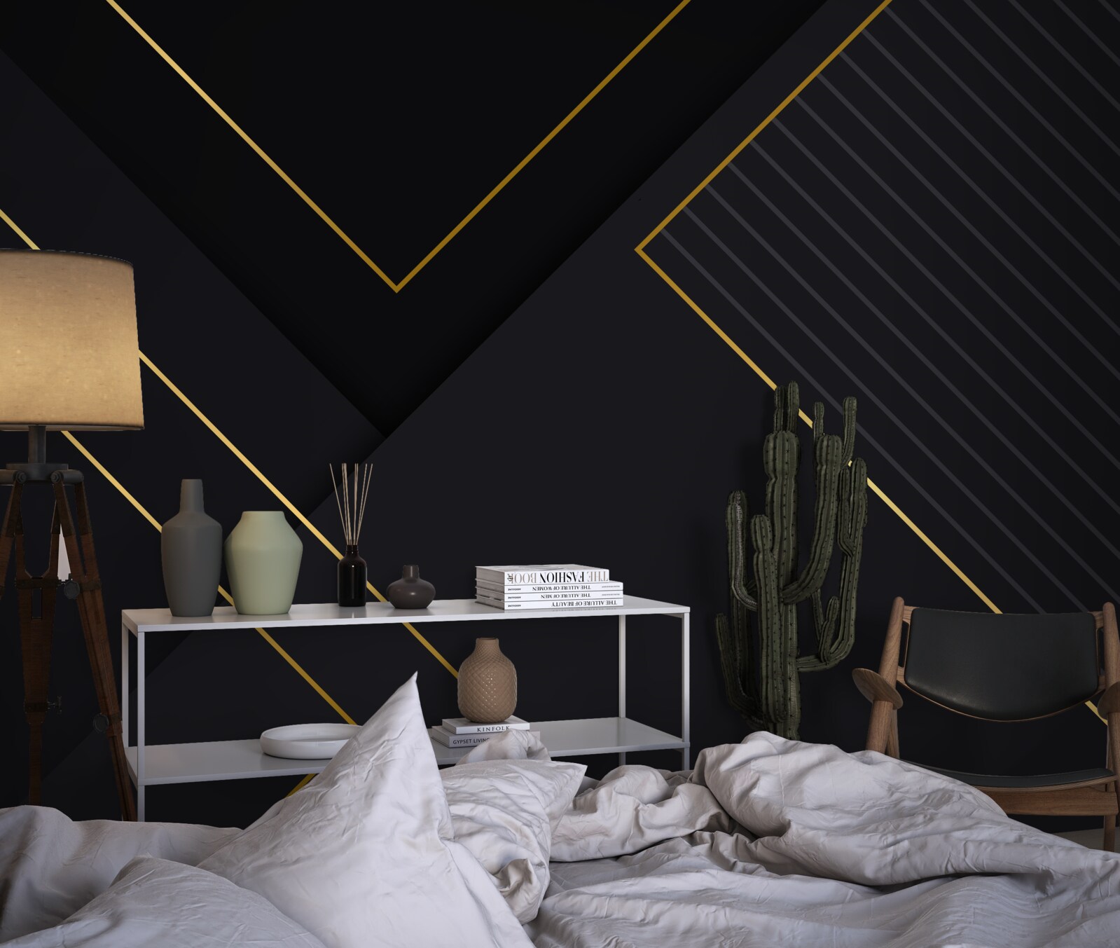 Fototapeta obdĺžniky zlatého odtieňa s čiernym jadrom