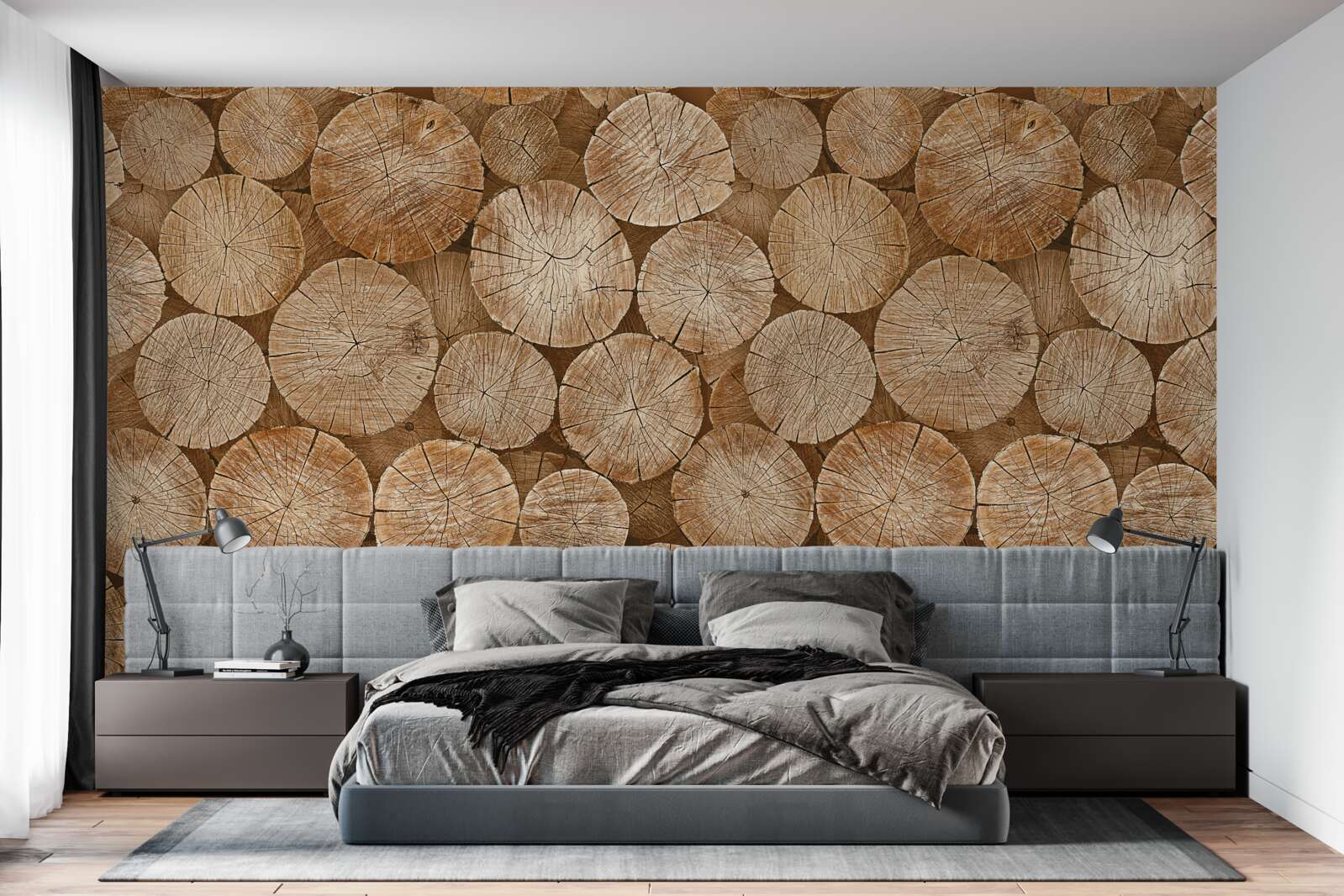 Fototapeta hromada nazbieraného palivového dreva