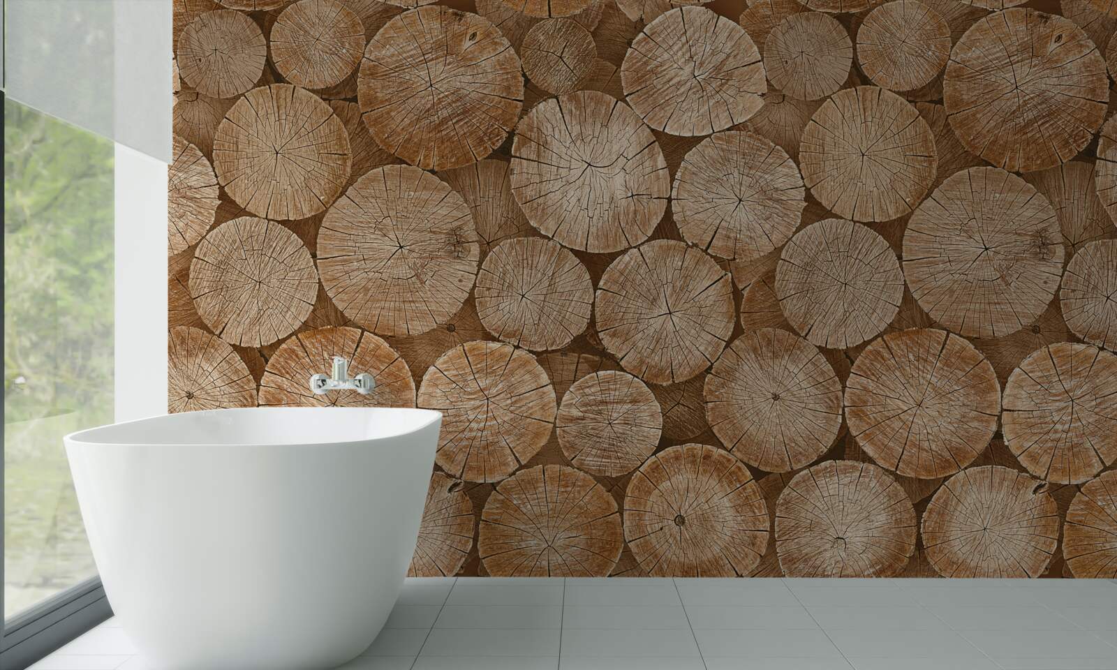 Fototapeta hromada nazbieraného palivového dreva