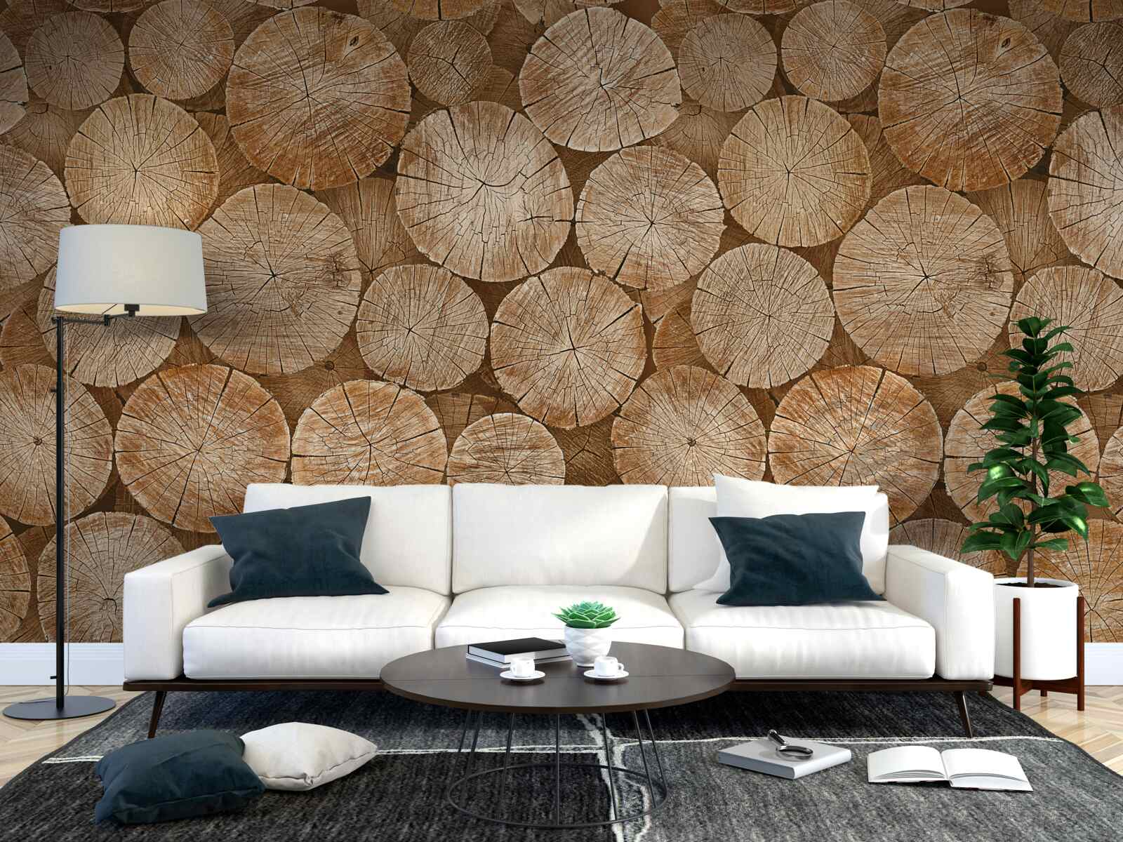 Fototapeta hromada nazbieraného palivového dreva