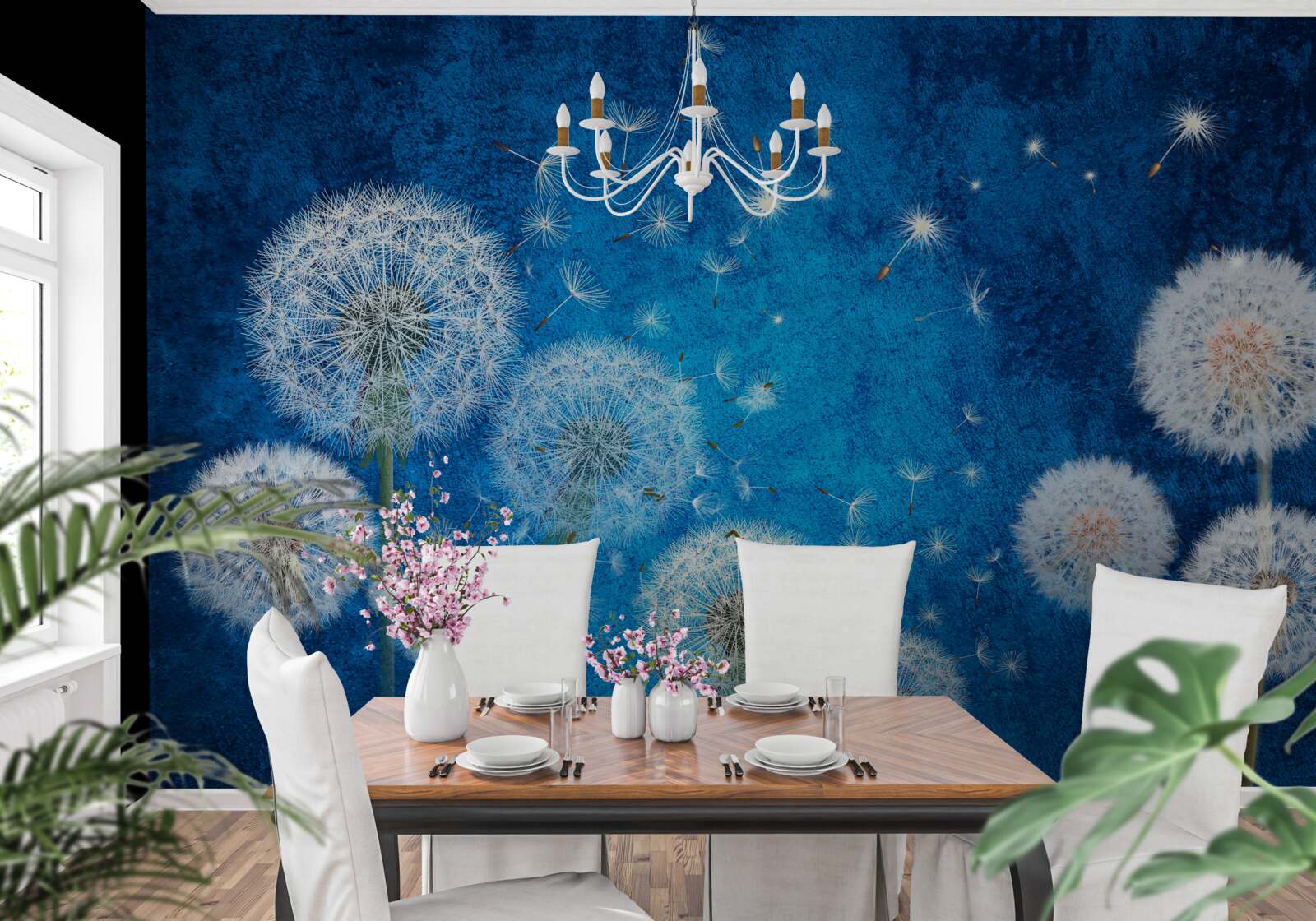 Fototapeta hviezdna obloha je posiata púpavami