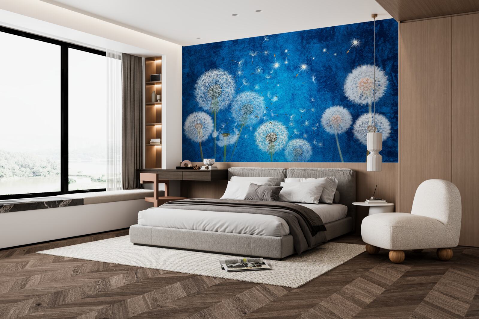 Fototapeta hviezdna obloha je posiata púpavami