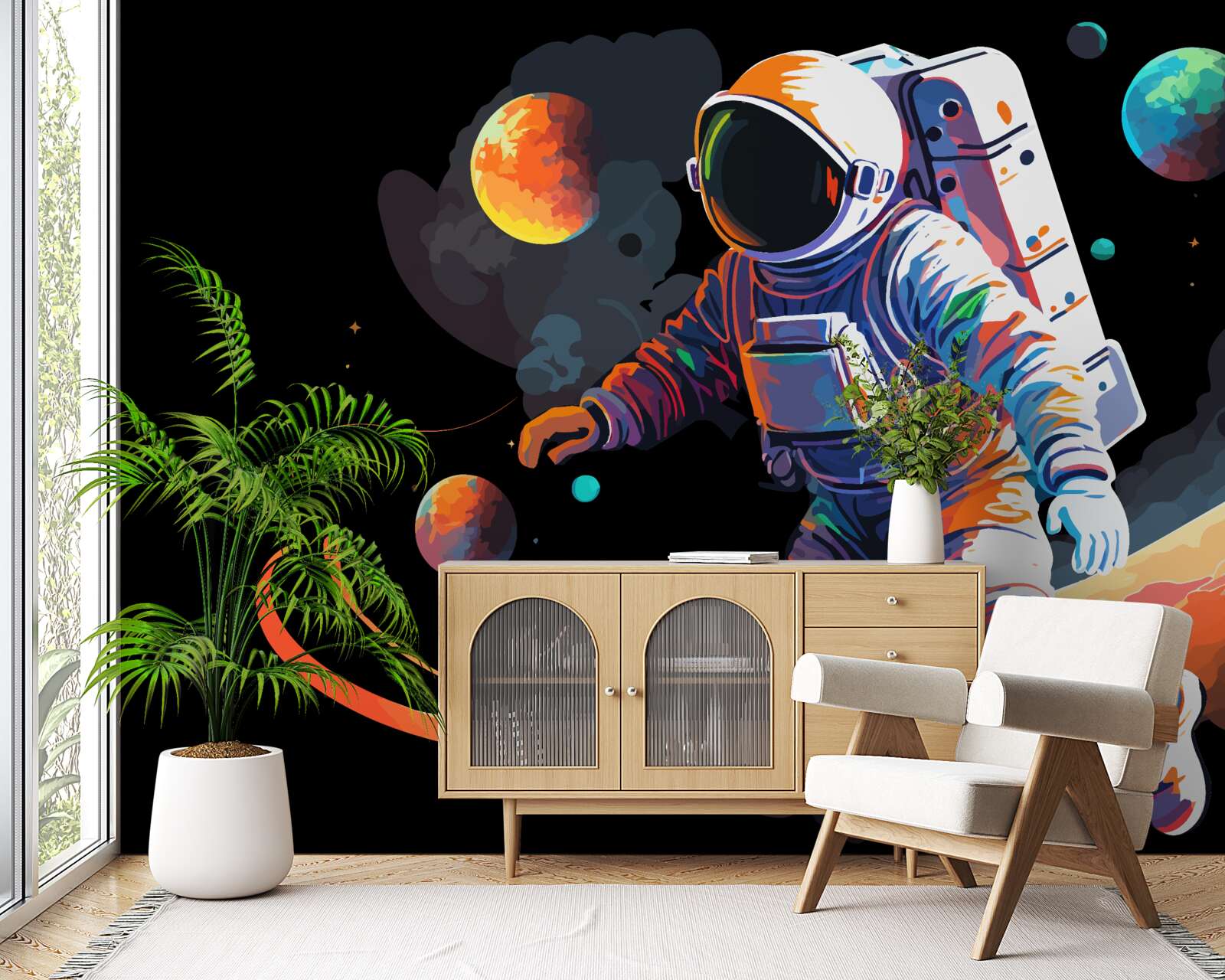 Fototapeta astronaut vo vesmíre