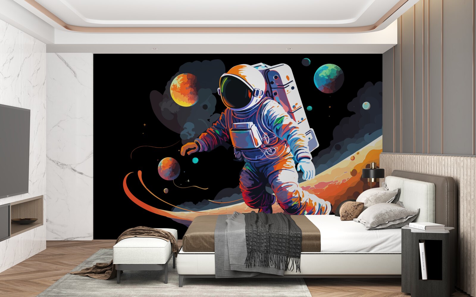 Fototapeta astronaut vo vesmíre