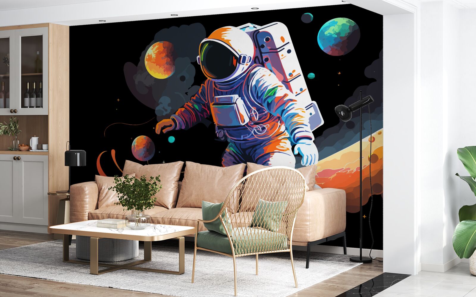 Fototapeta astronaut vo vesmíre