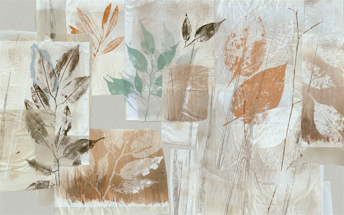 Fototapeta odhaľovanie kvetov a listov pomocou farby