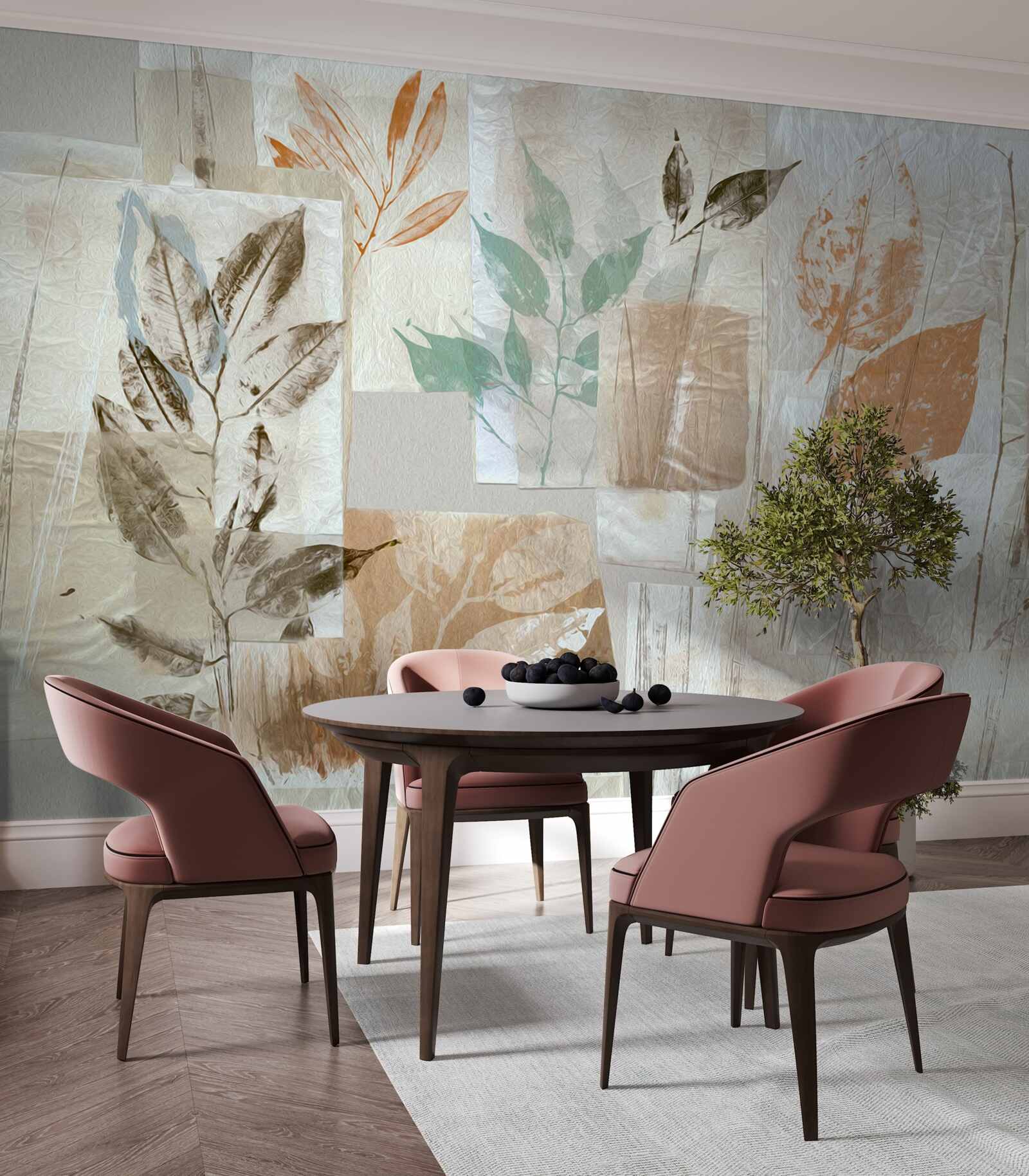 Fototapeta odhaľovanie kvetov a listov pomocou farby