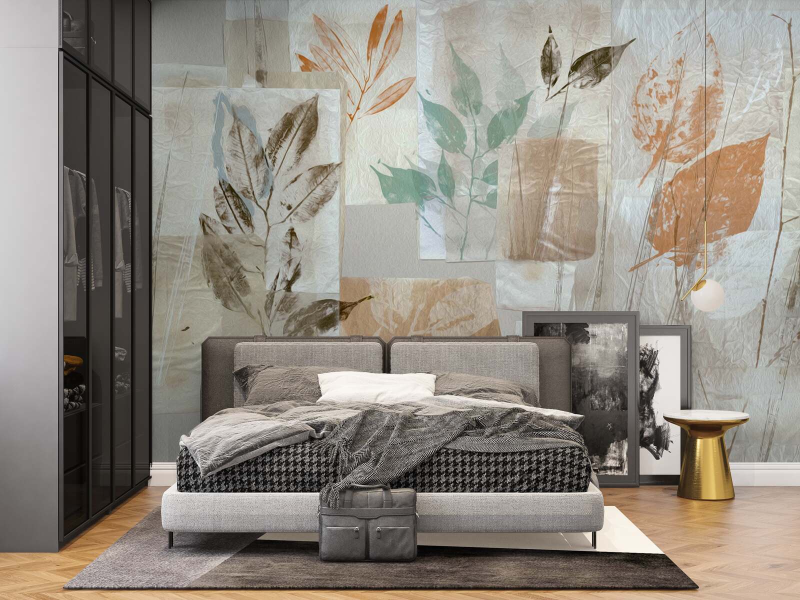 Fototapeta odhaľovanie kvetov a listov pomocou farby