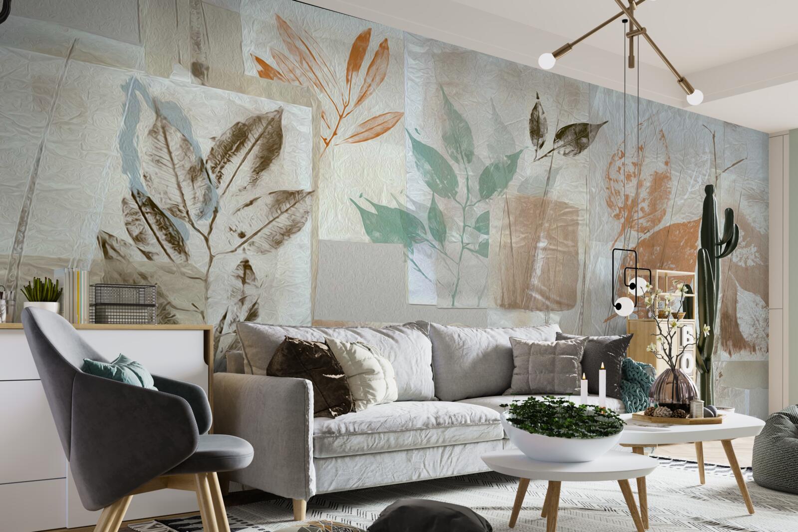 Fototapeta odhaľovanie kvetov a listov pomocou farby