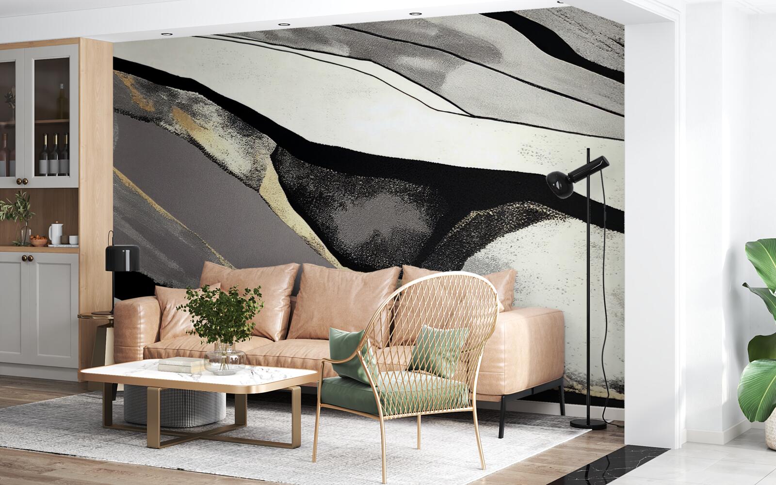 Fototapeta neposlušné štíty hôr, oblečené v čiernom