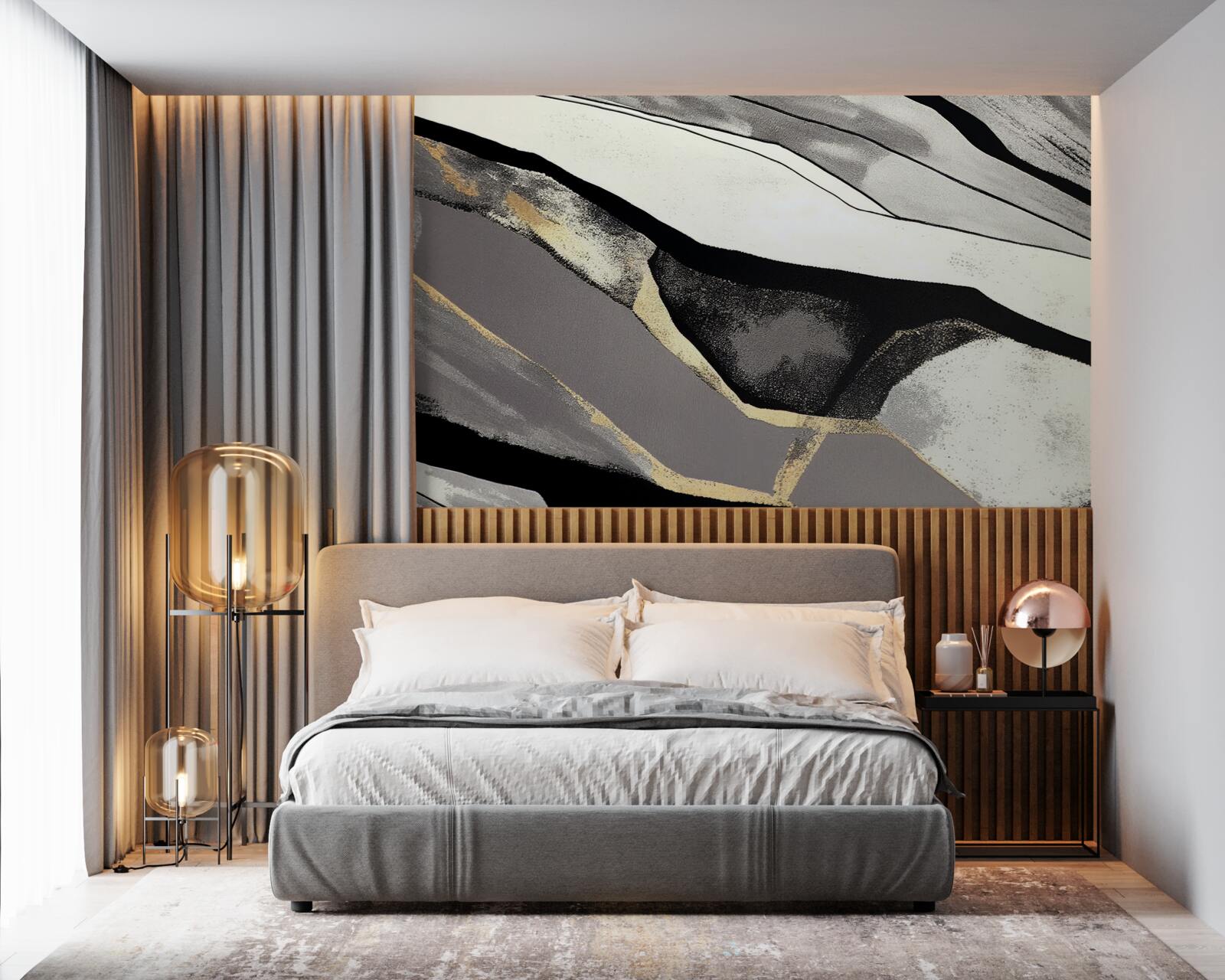 Fototapeta neposlušné štíty hôr, oblečené v čiernom