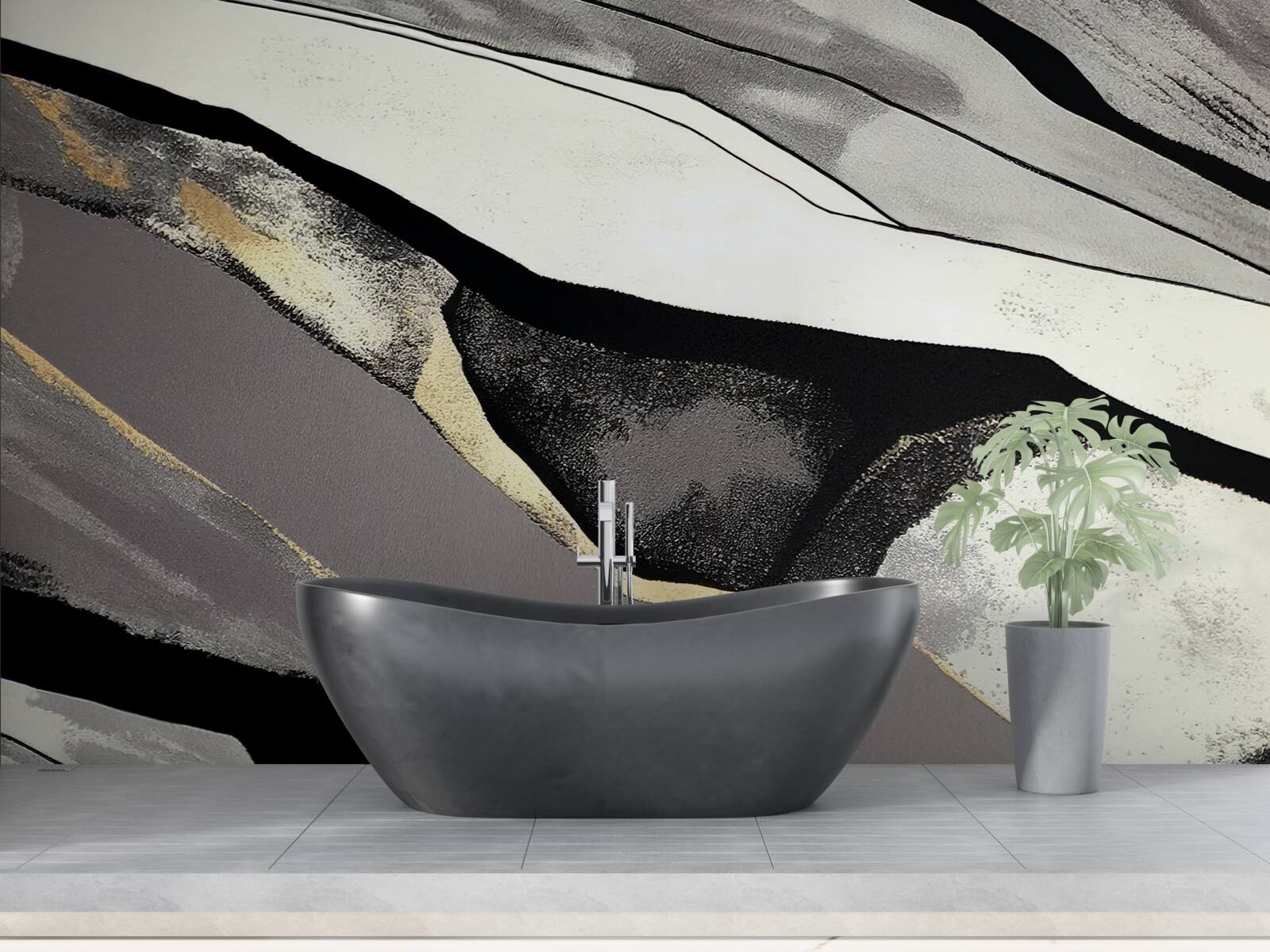 Fototapeta neposlušné štíty hôr, oblečené v čiernom