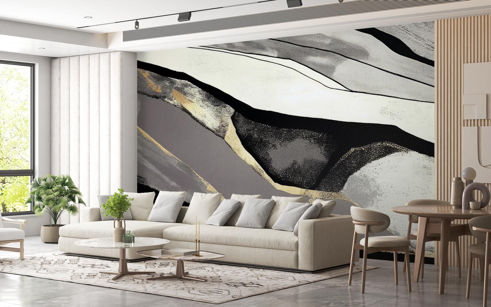 Fototapeta neposlušné štíty hôr, oblečené v čiernom