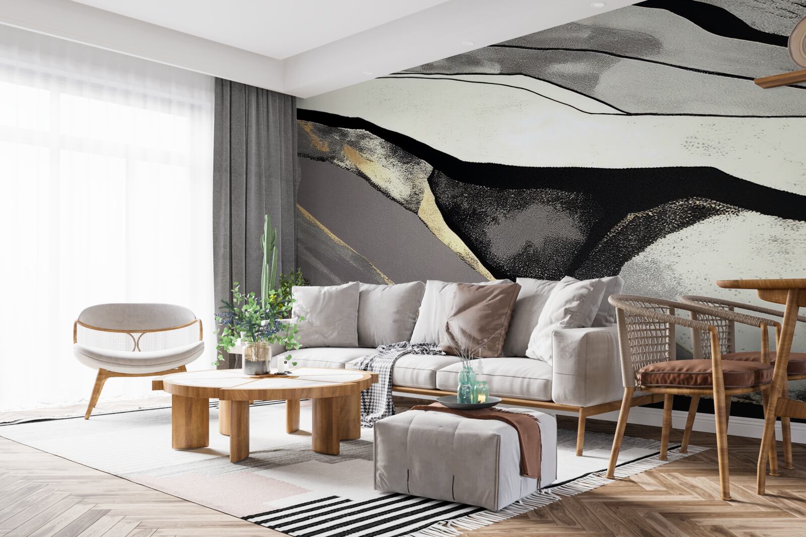 Fototapeta neposlušné štíty hôr, oblečené v čiernom