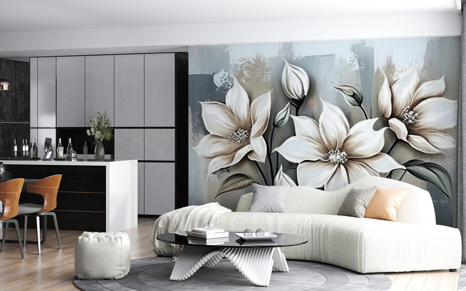 Fototapeta kytica obsahuje biele kvety