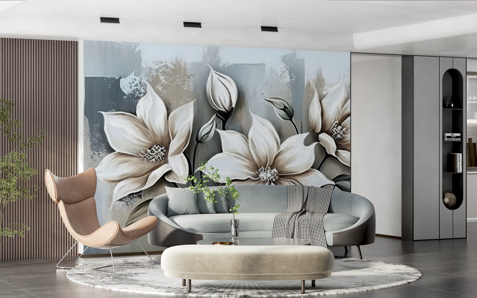 Fototapeta kytica obsahuje biele kvety