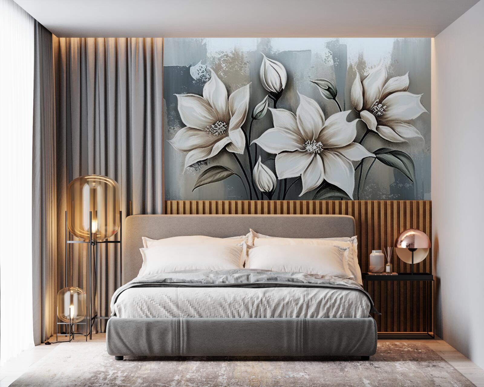 Fototapeta kytica obsahuje biele kvety