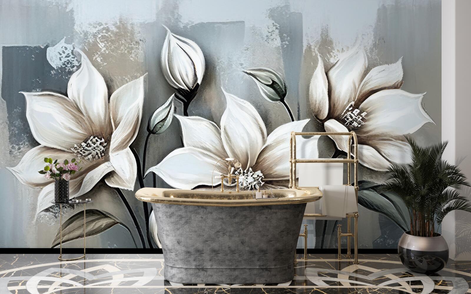 Fototapeta kytica obsahuje biele kvety