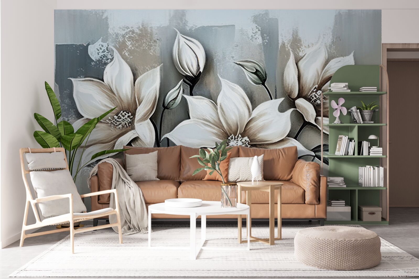 Fototapeta kytica obsahuje biele kvety