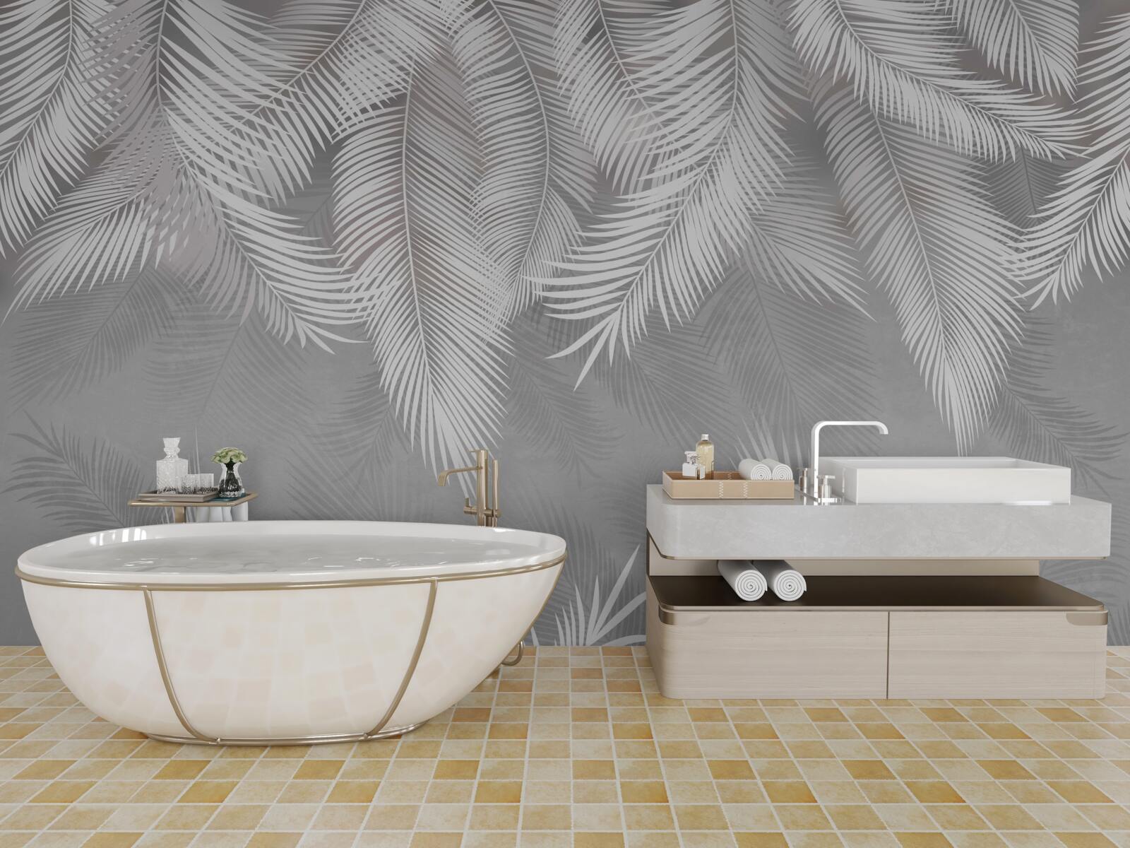 Fototapeta odraz bieleho peria vo vode