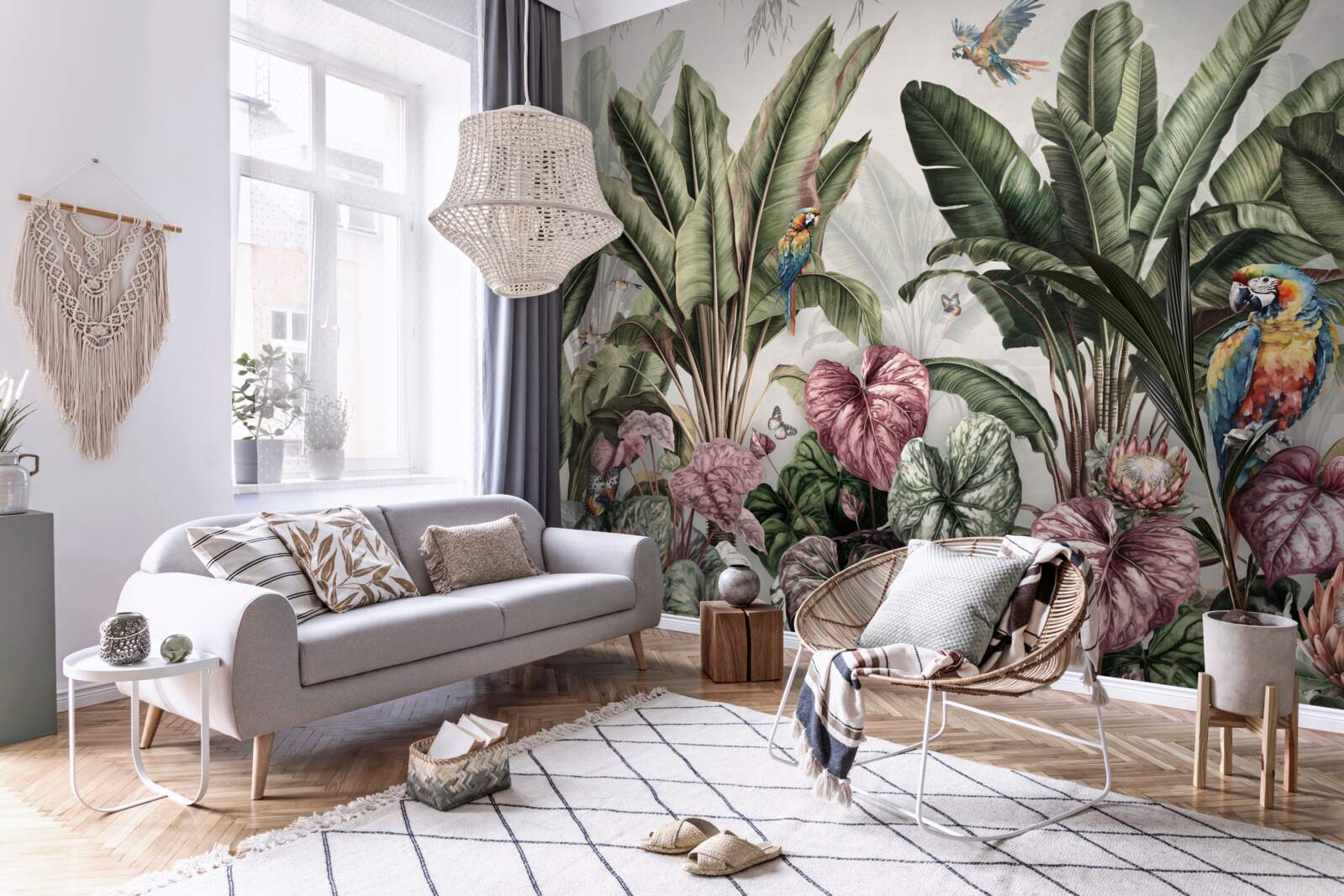 Fototapeta najlepšia zelenina v džungli a papagáj