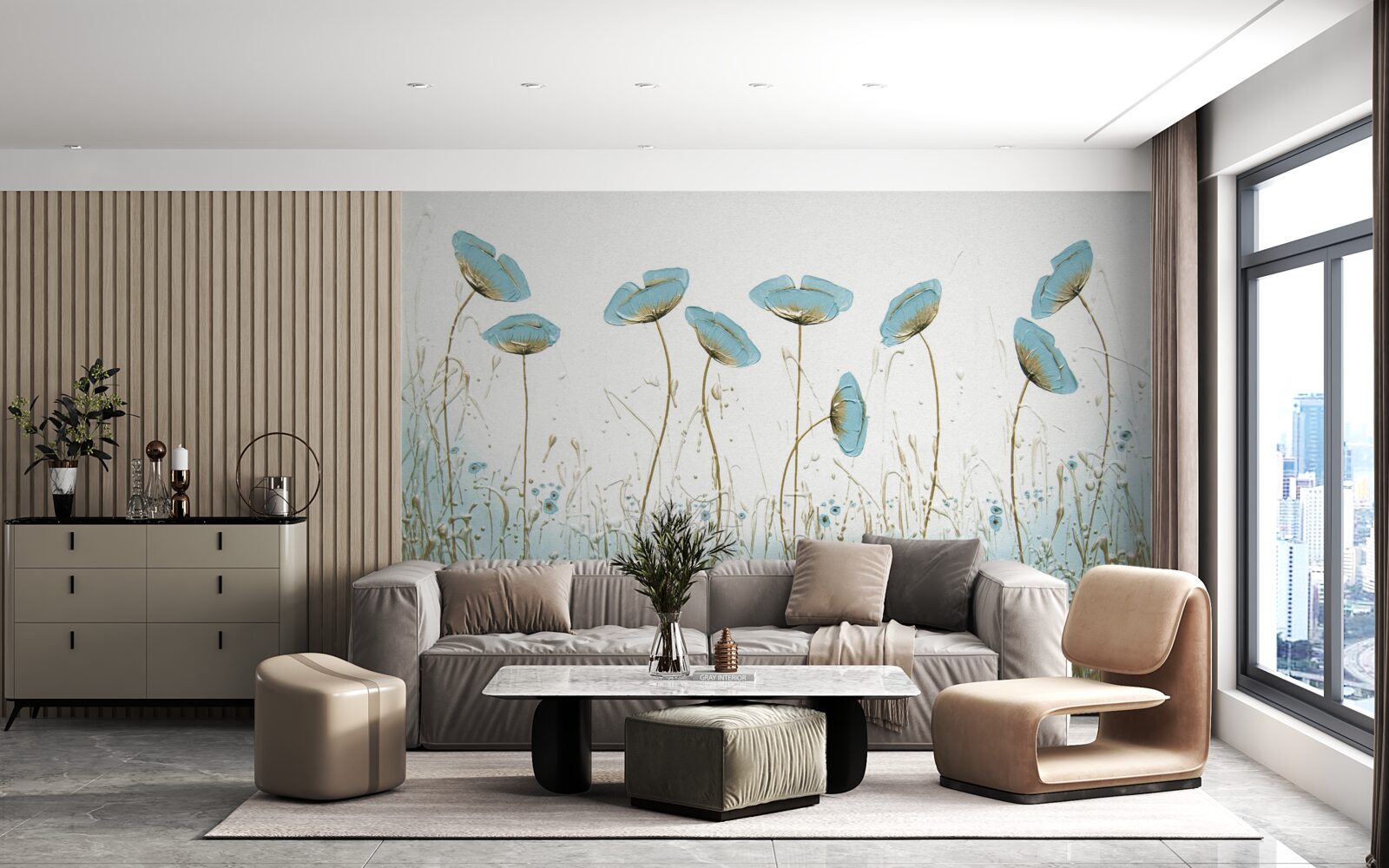 Fototapeta štíhle modré maky