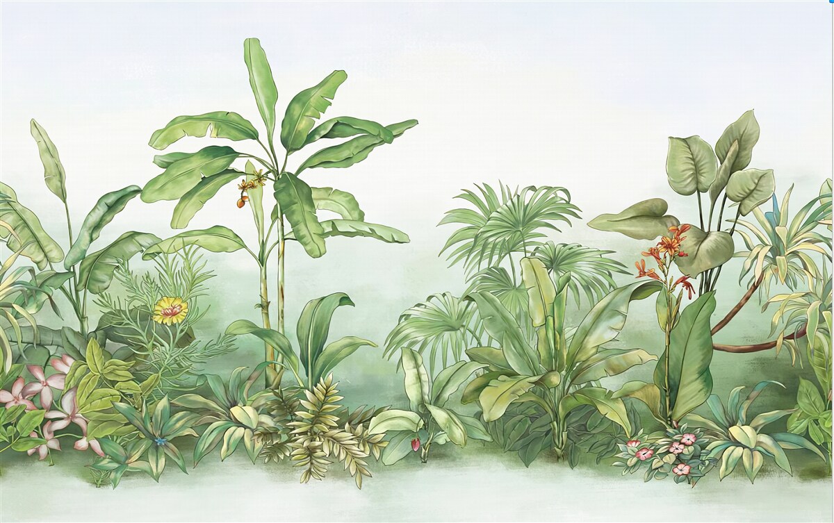 Fototapeta tropická vegetácia a svetlý piesok na pláži