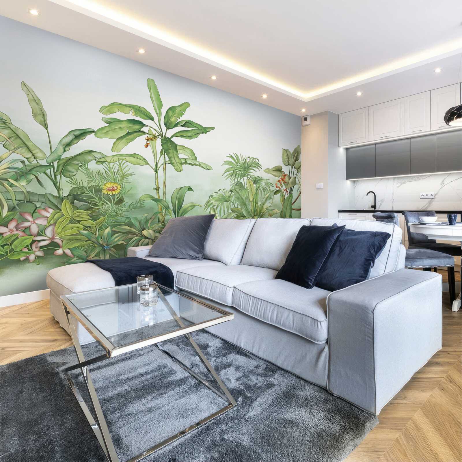 Fototapeta tropická vegetácia a svetlý piesok na pláži