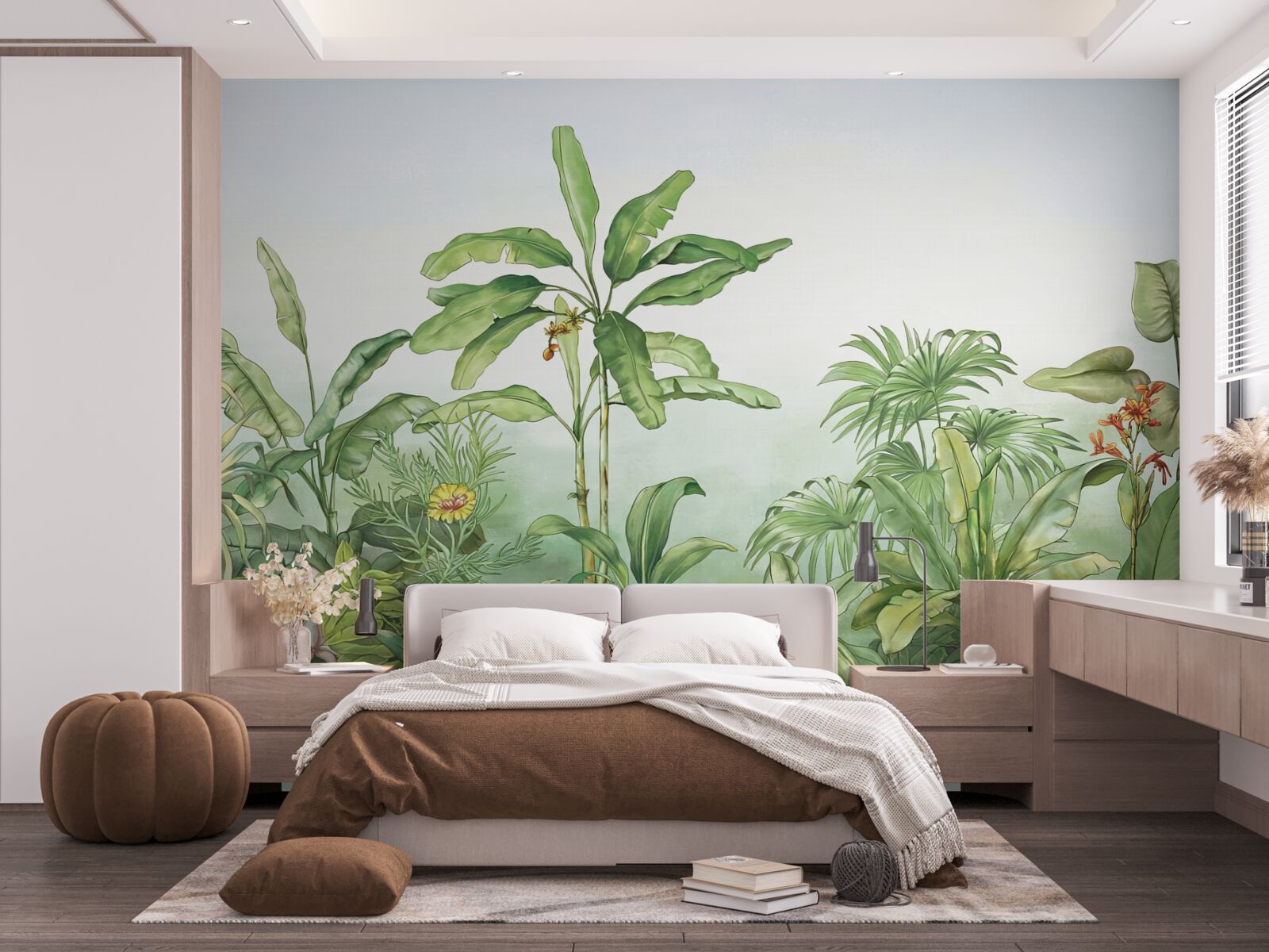 Fototapeta tropická vegetácia a svetlý piesok na pláži