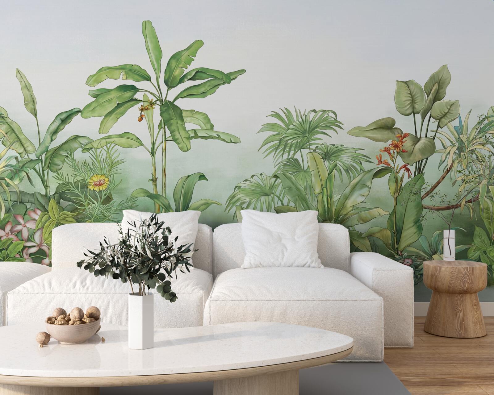 Fototapeta tropická vegetácia a svetlý piesok na pláži