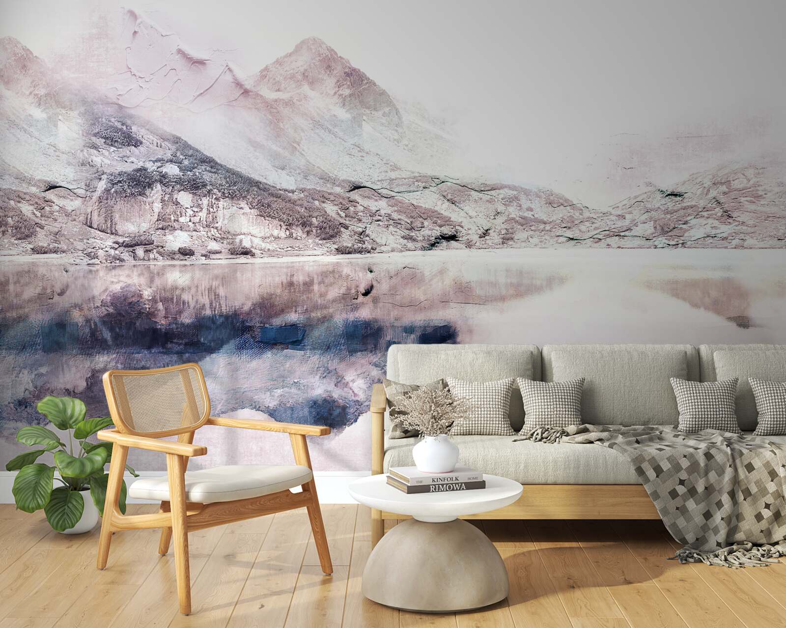 Fototapeta odraz vysokých hôr v zrkadlovej vodnej hladine