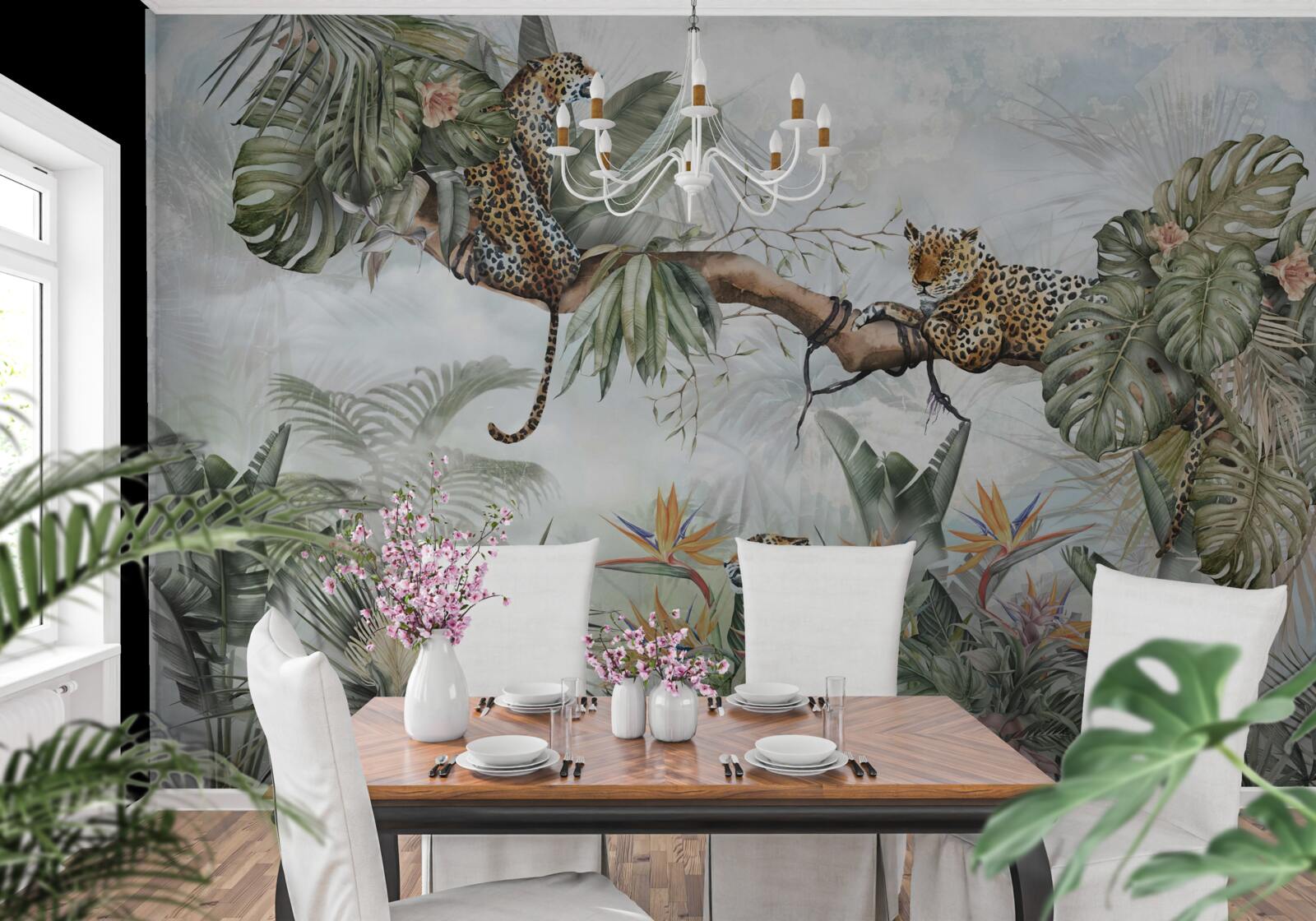 Fototapeta leopard spočíva na konári