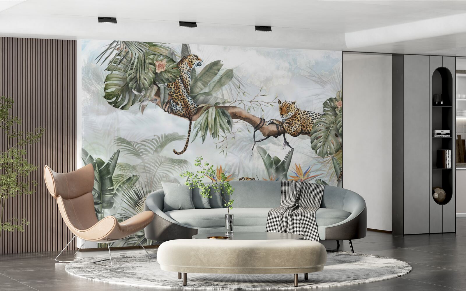 Fototapeta leopard spočíva na konári