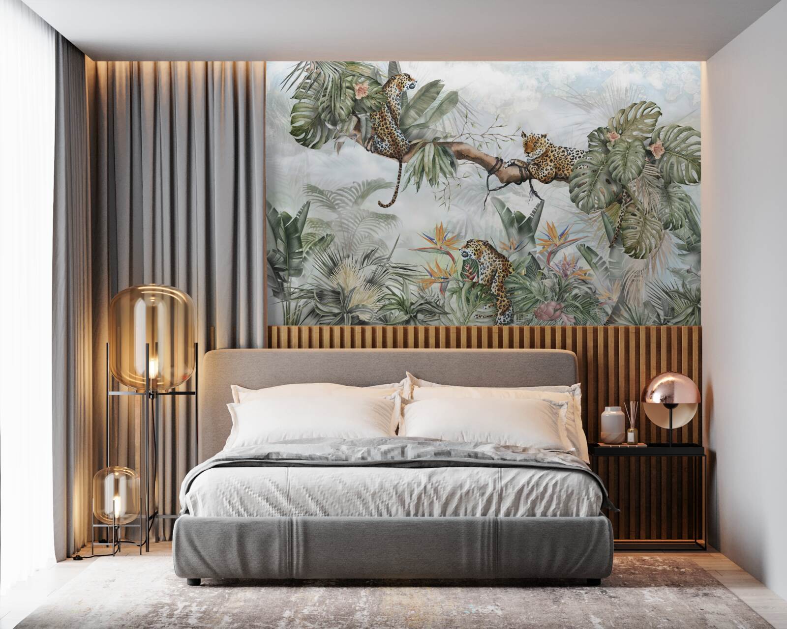 Fototapeta leopard spočíva na konári