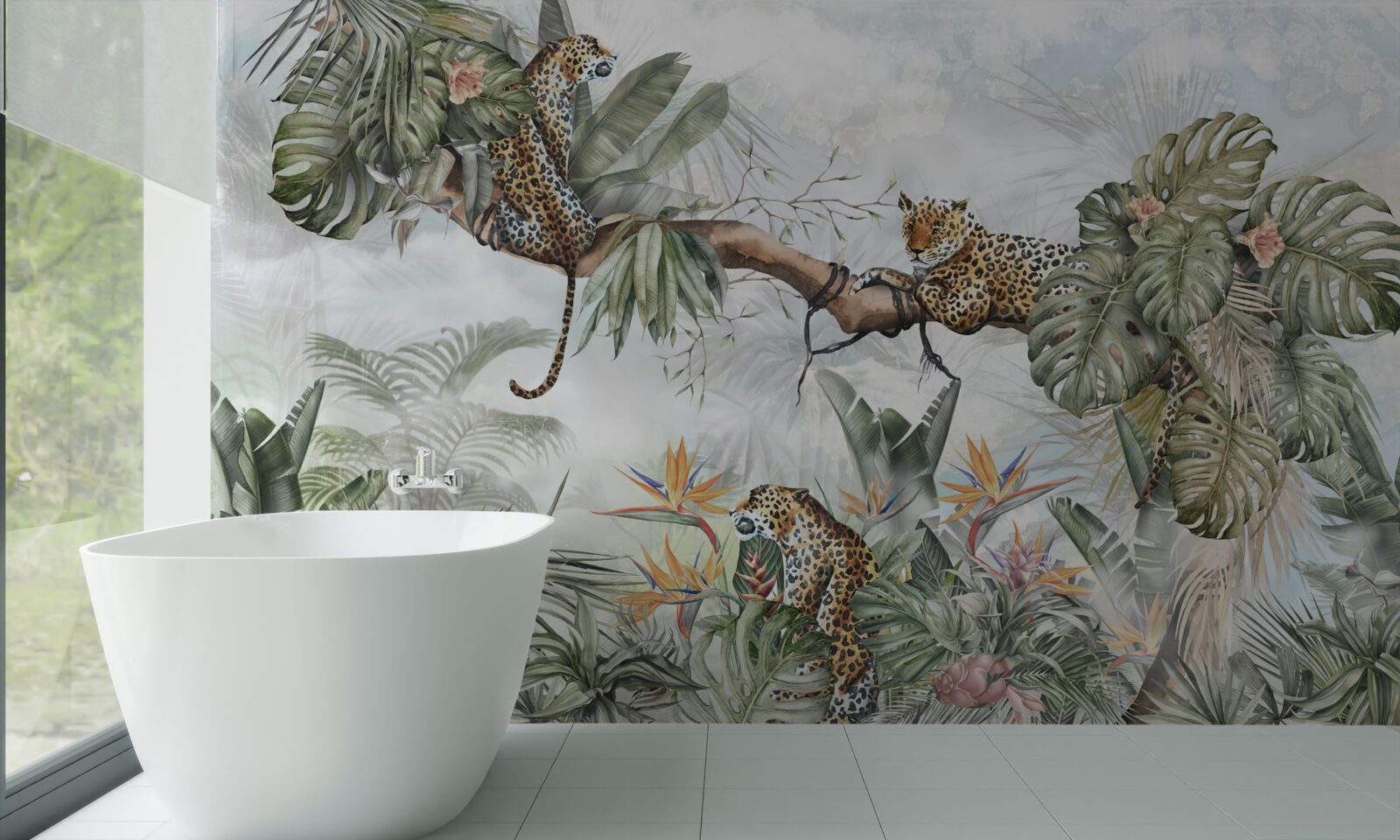 Fototapeta leopard spočíva na konári